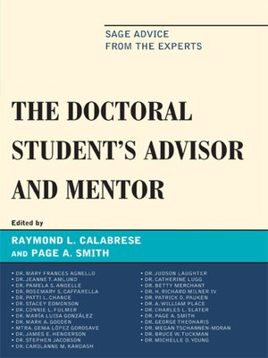 cover image of The Doctoral Student's Advisor and Mentor